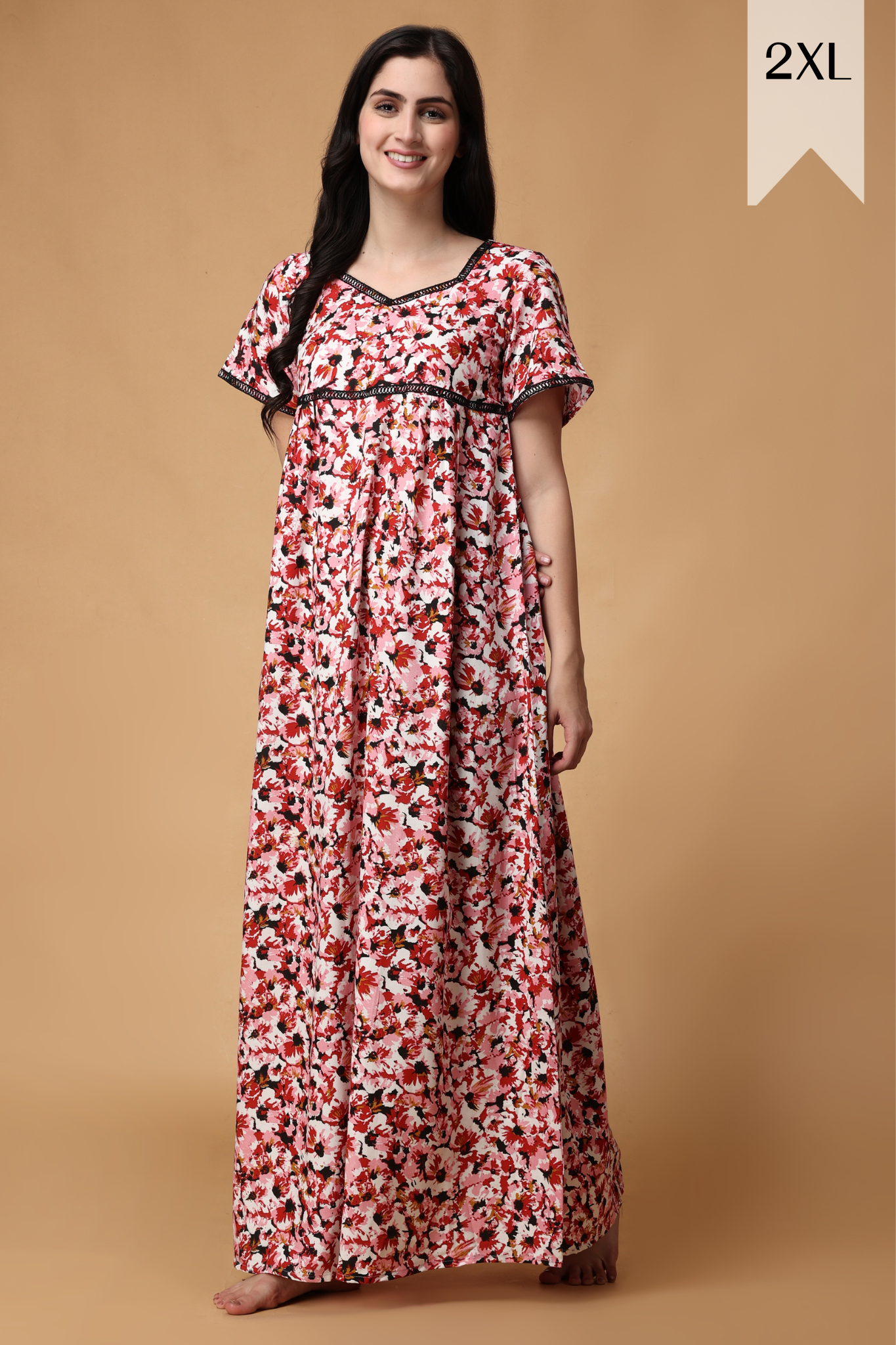 Buy Maxi Night Dress Nighty For Women Apella