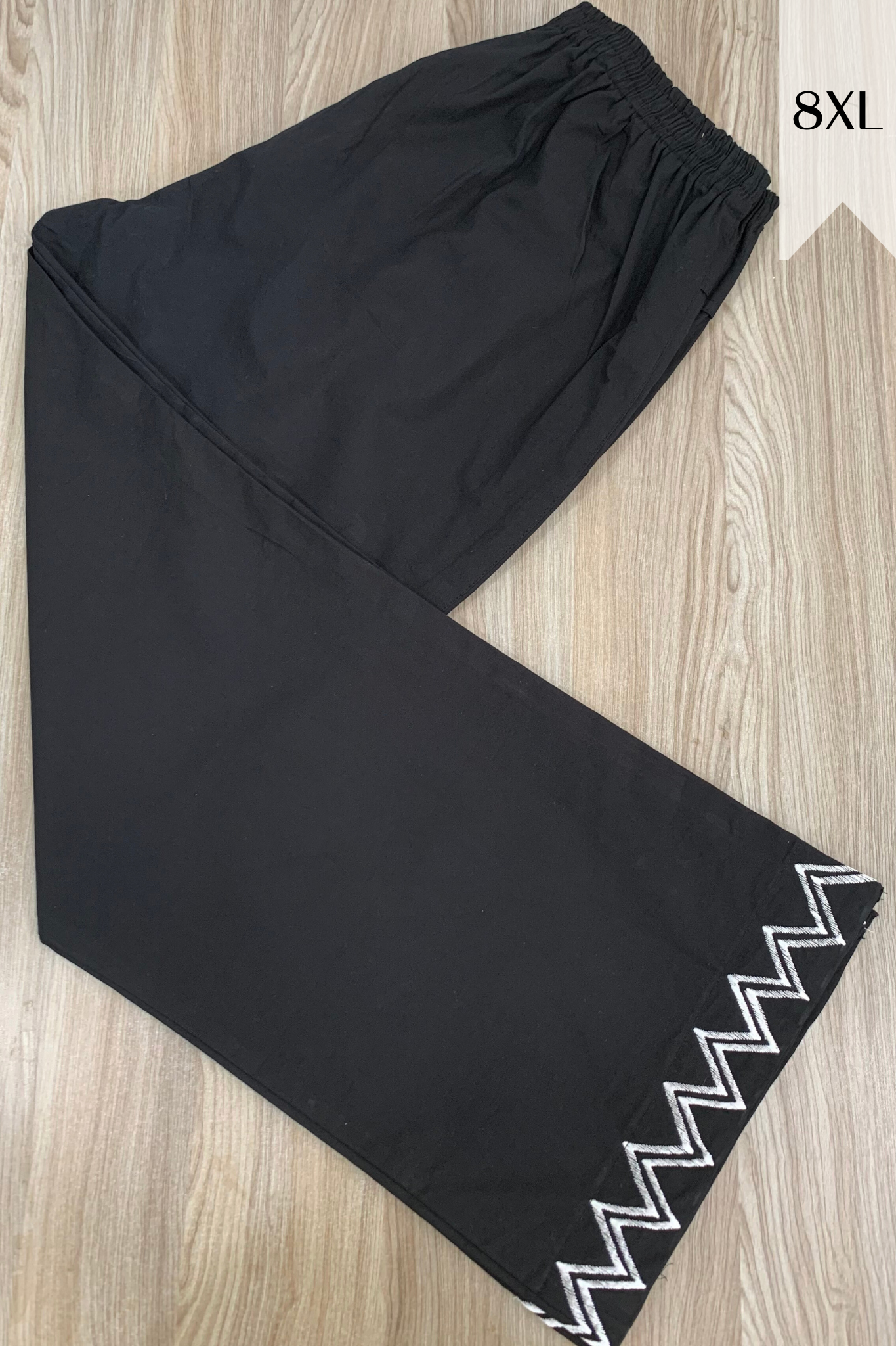 Black Embellished Rayon Palazzo