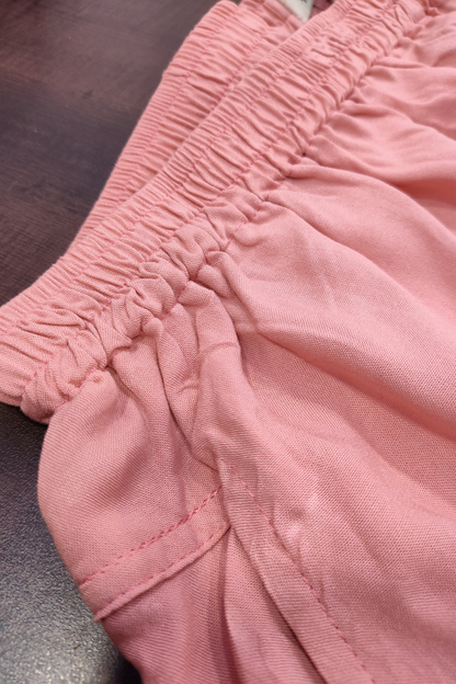 Detailed Peach Rayon Palazzo