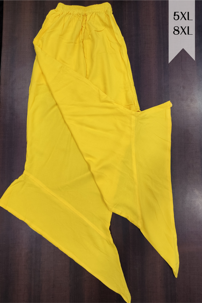 Leafy Yellow Rayon Palazzo