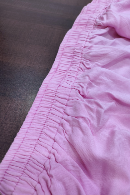 Pink Detailed Rayon Palazzo