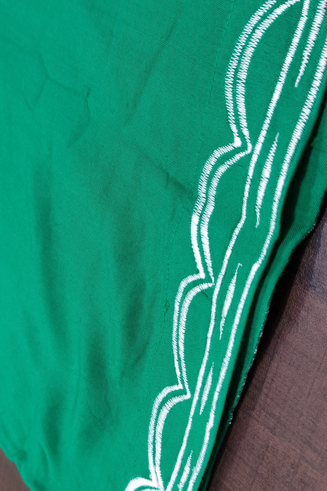 Dark Green Detailed Rayon Palazzo