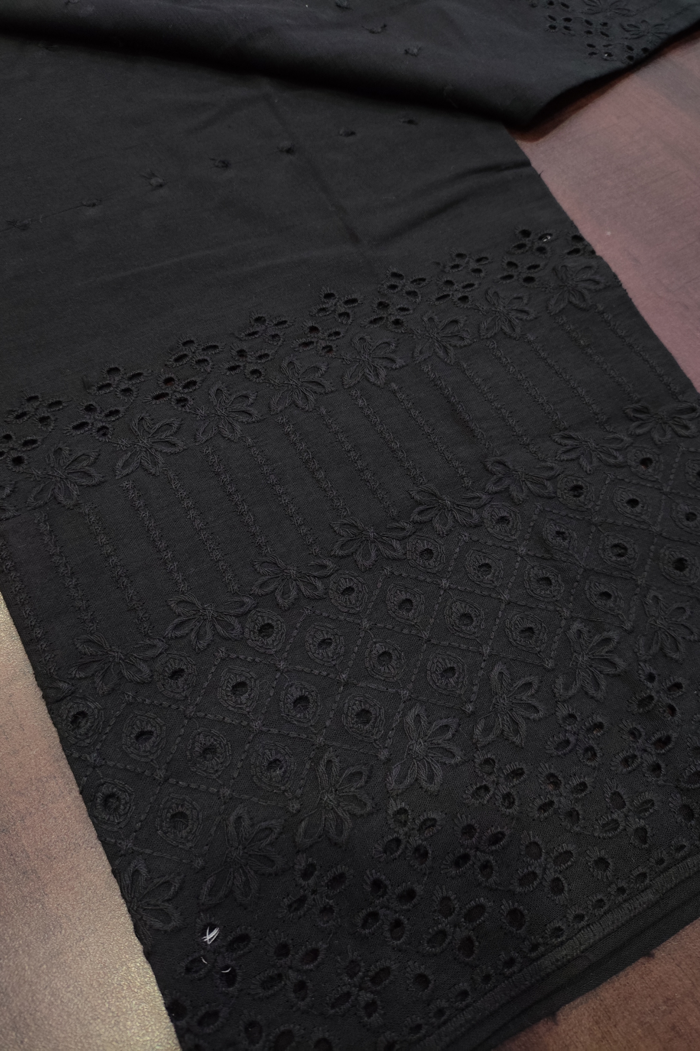 Black Chikan Cotton Palazzo