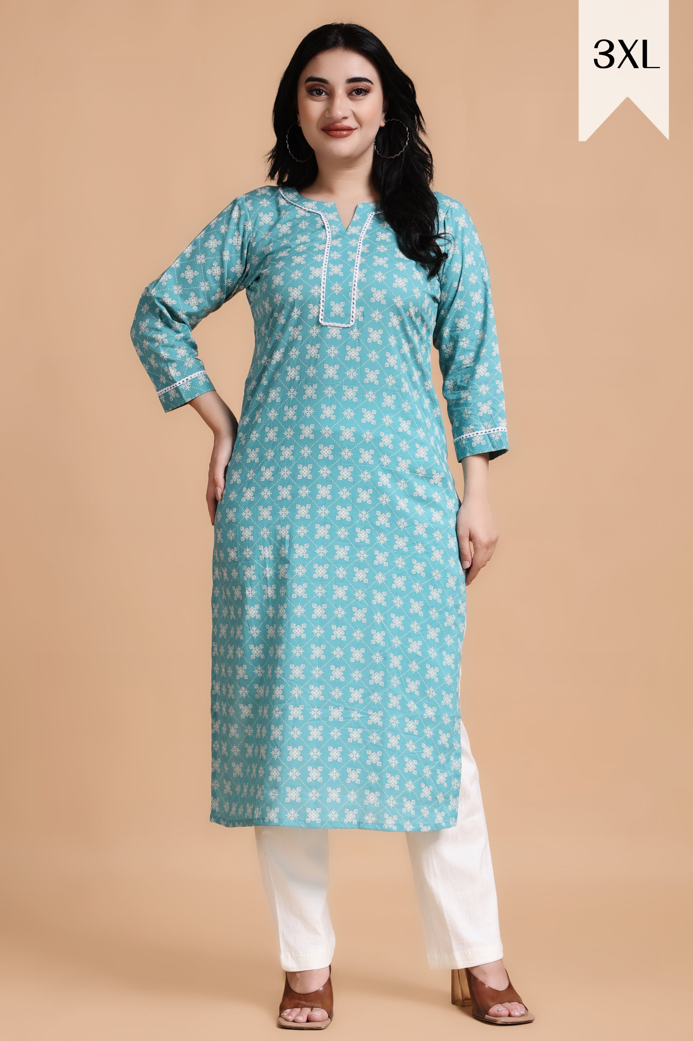 Wishful Blue Cotton Kurta