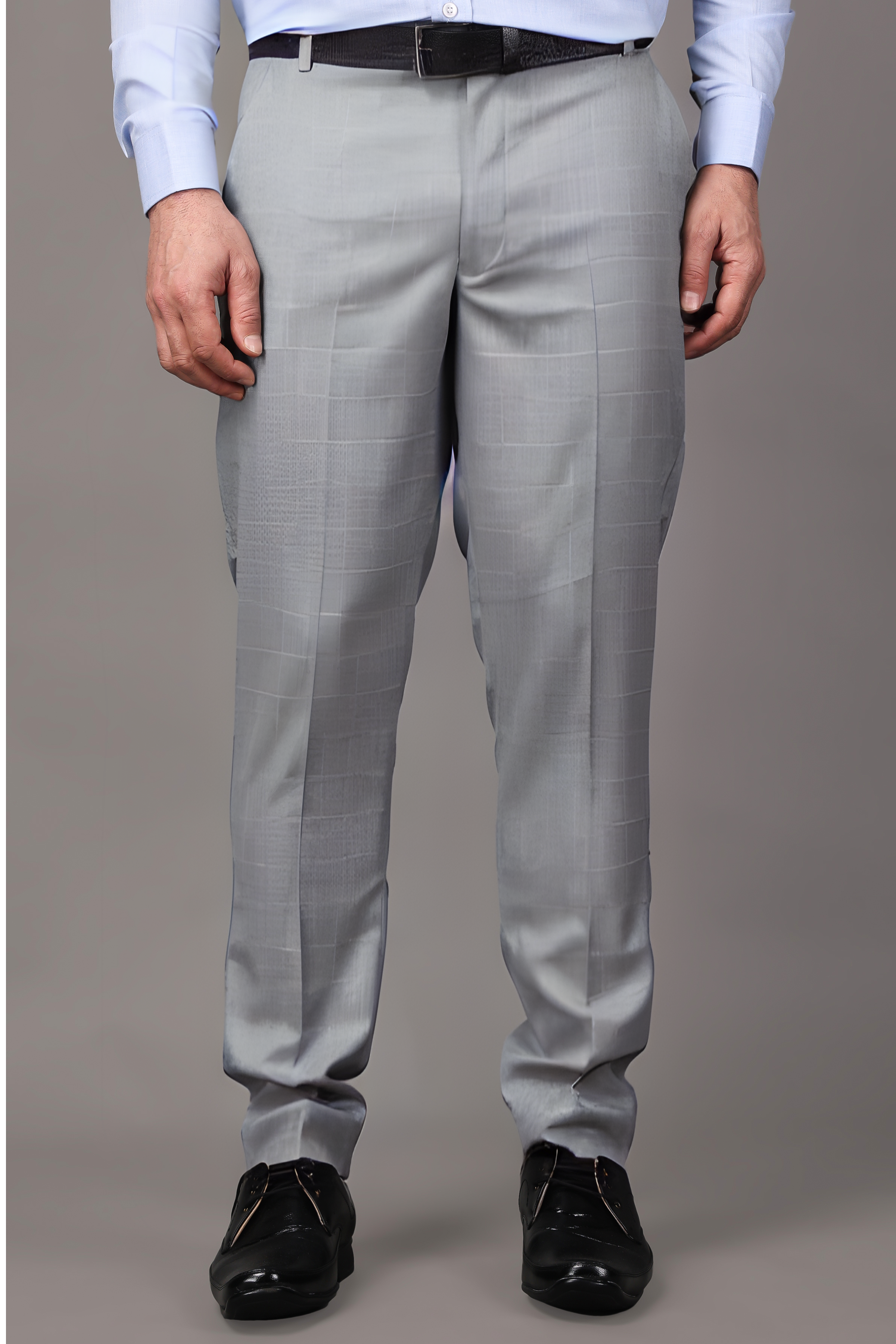 Buy Light Grey Formal Trousers For Mens Online in India