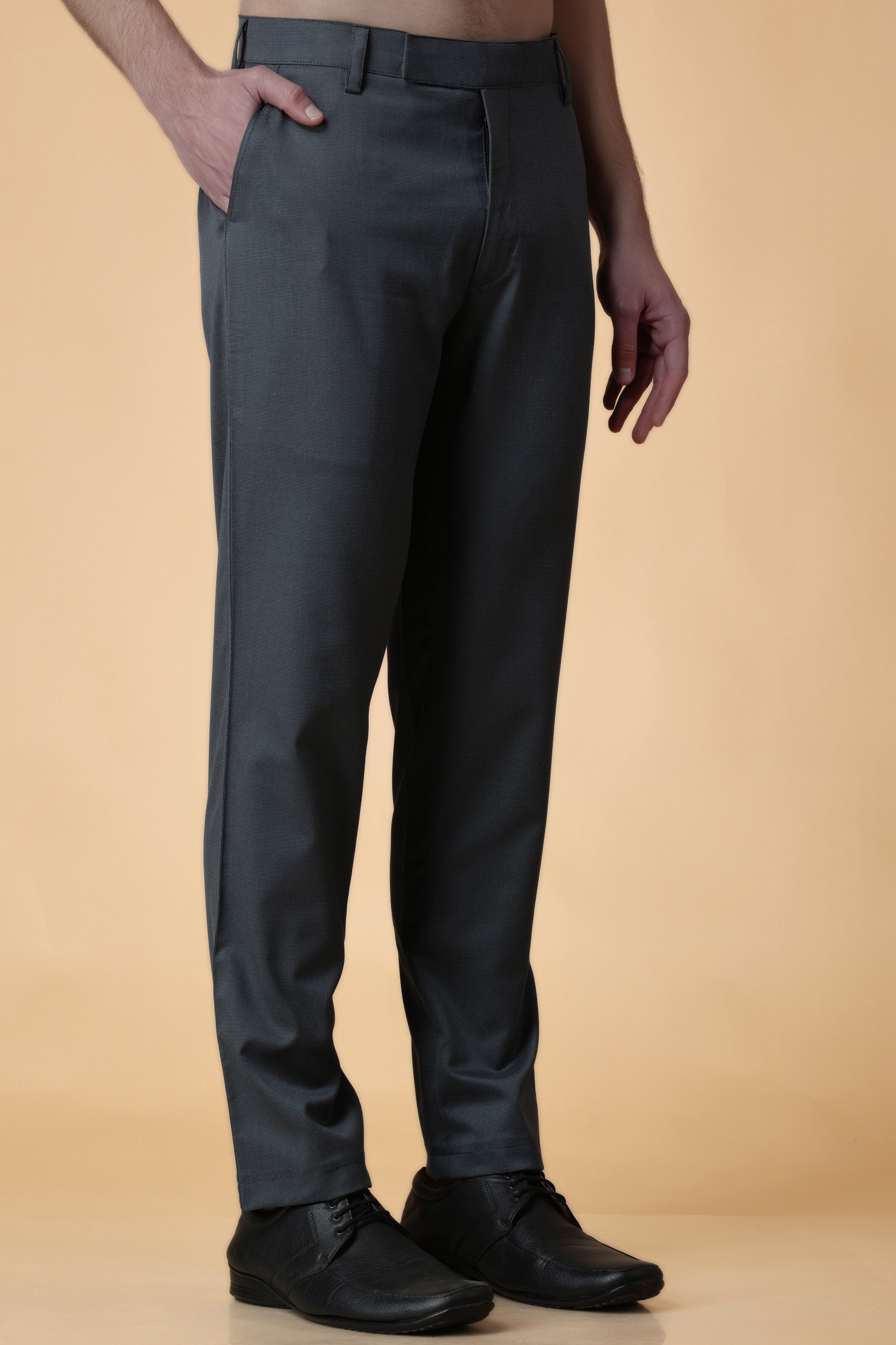 Buy Men Olive Slim Fit Solid Casual Trousers Online - 800483 | Allen Solly
