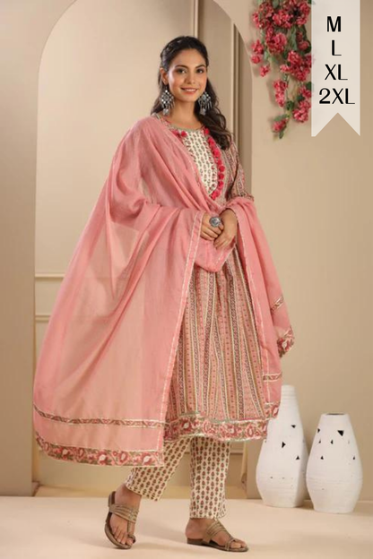 Peachy Delight Nyra Anarkali Set