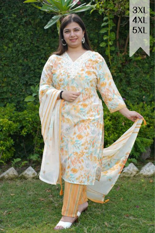 Lemony Petals Modal Suit Set