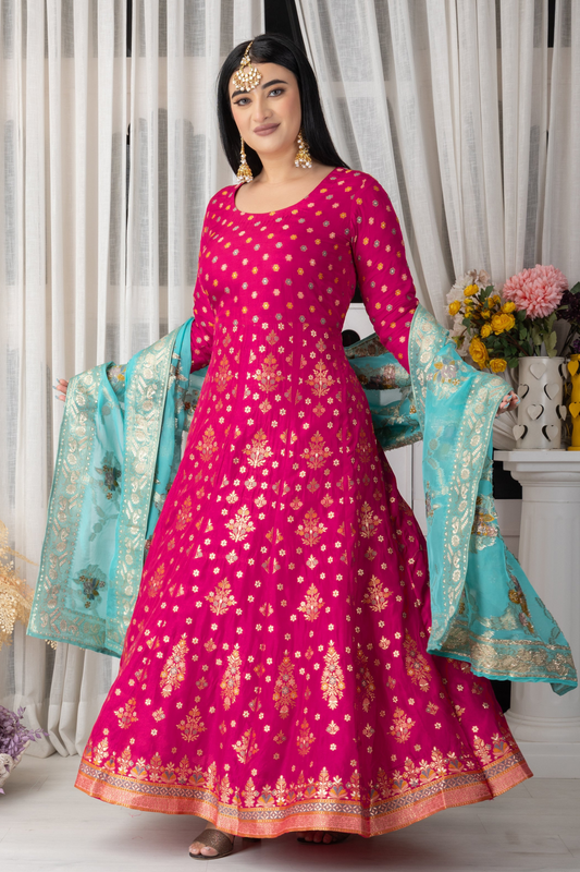 Pink Anarkali Dress