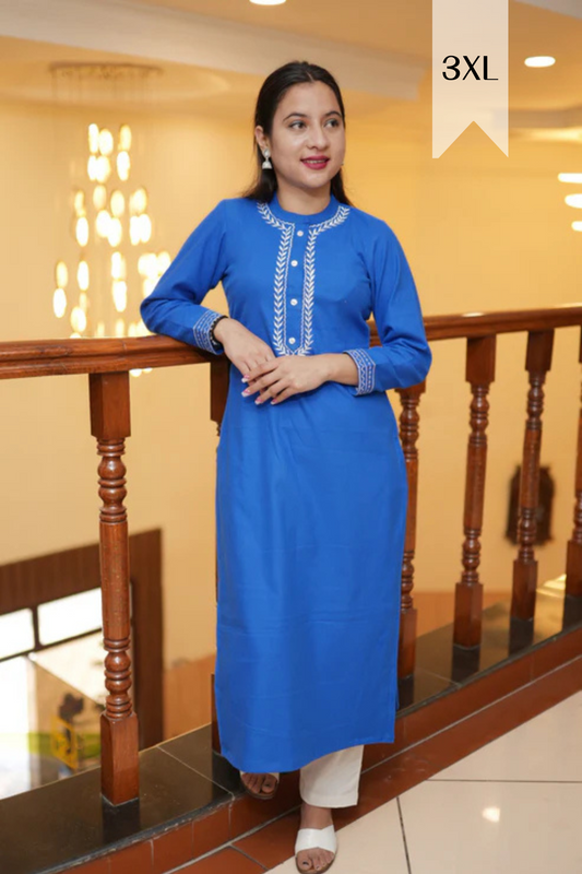 Frosty Blue Woollen Kurta