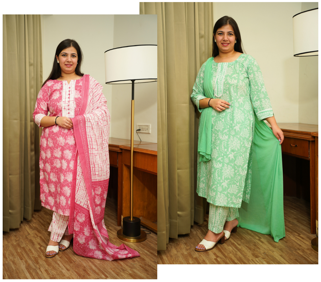 Plus Size Kurta Palazzo Set