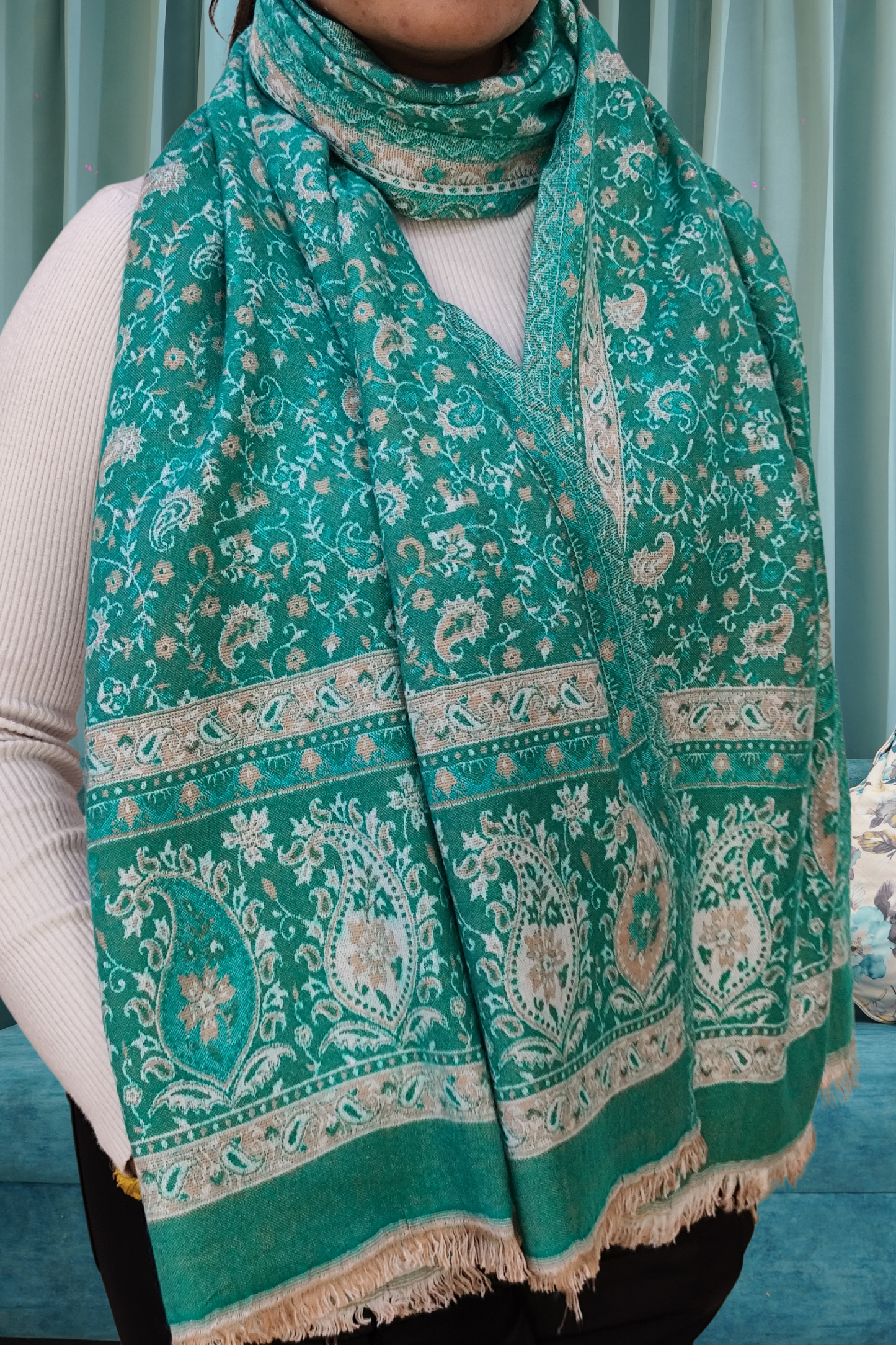 Coastal Green Pashmina Stole