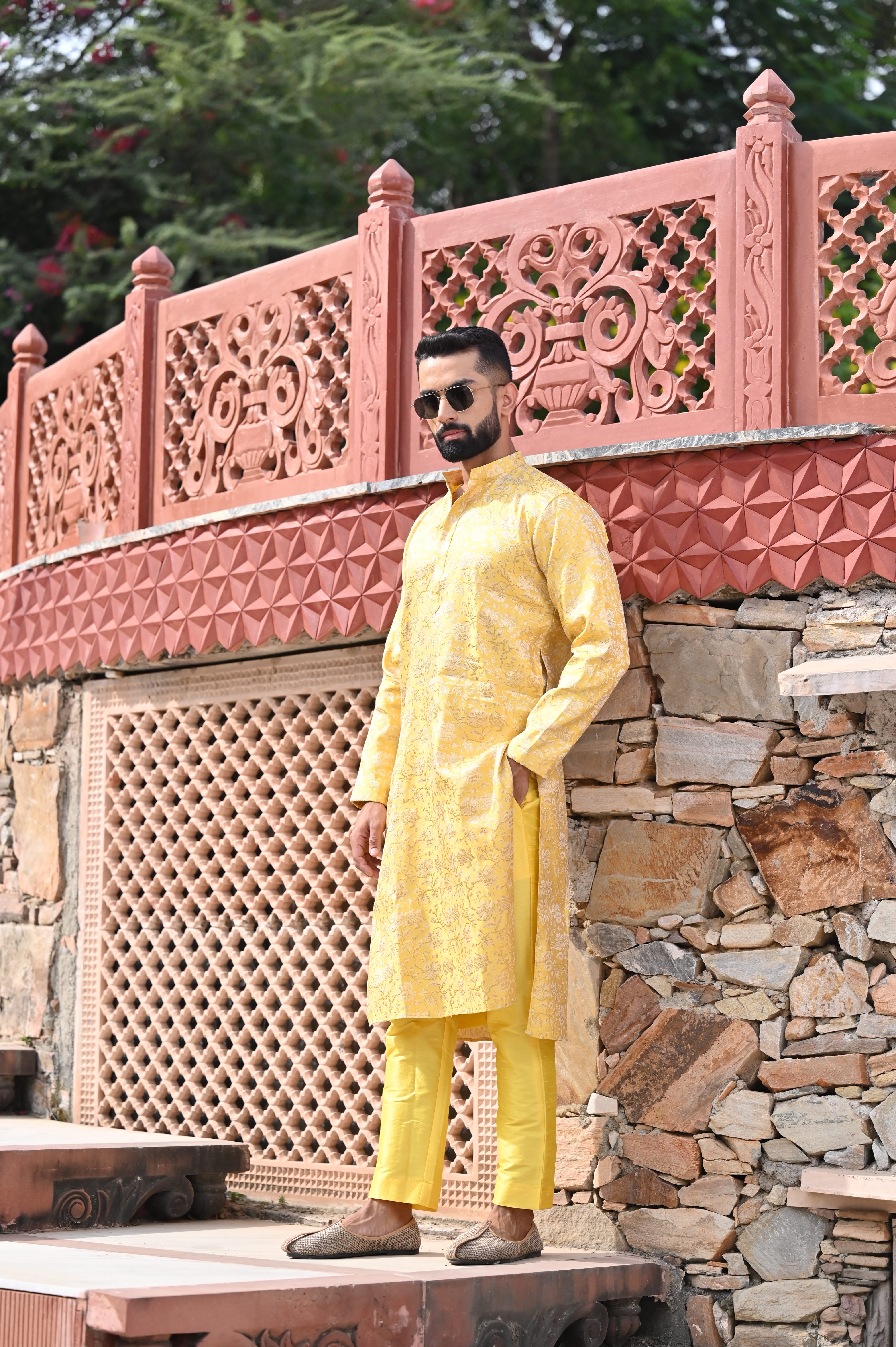 Buy Boys Mustard And White Kurta Pyjama Set & Girls Chikankari Cotton Kurta  And Leggings Set Online - KARMAPLACE — Karmaplace