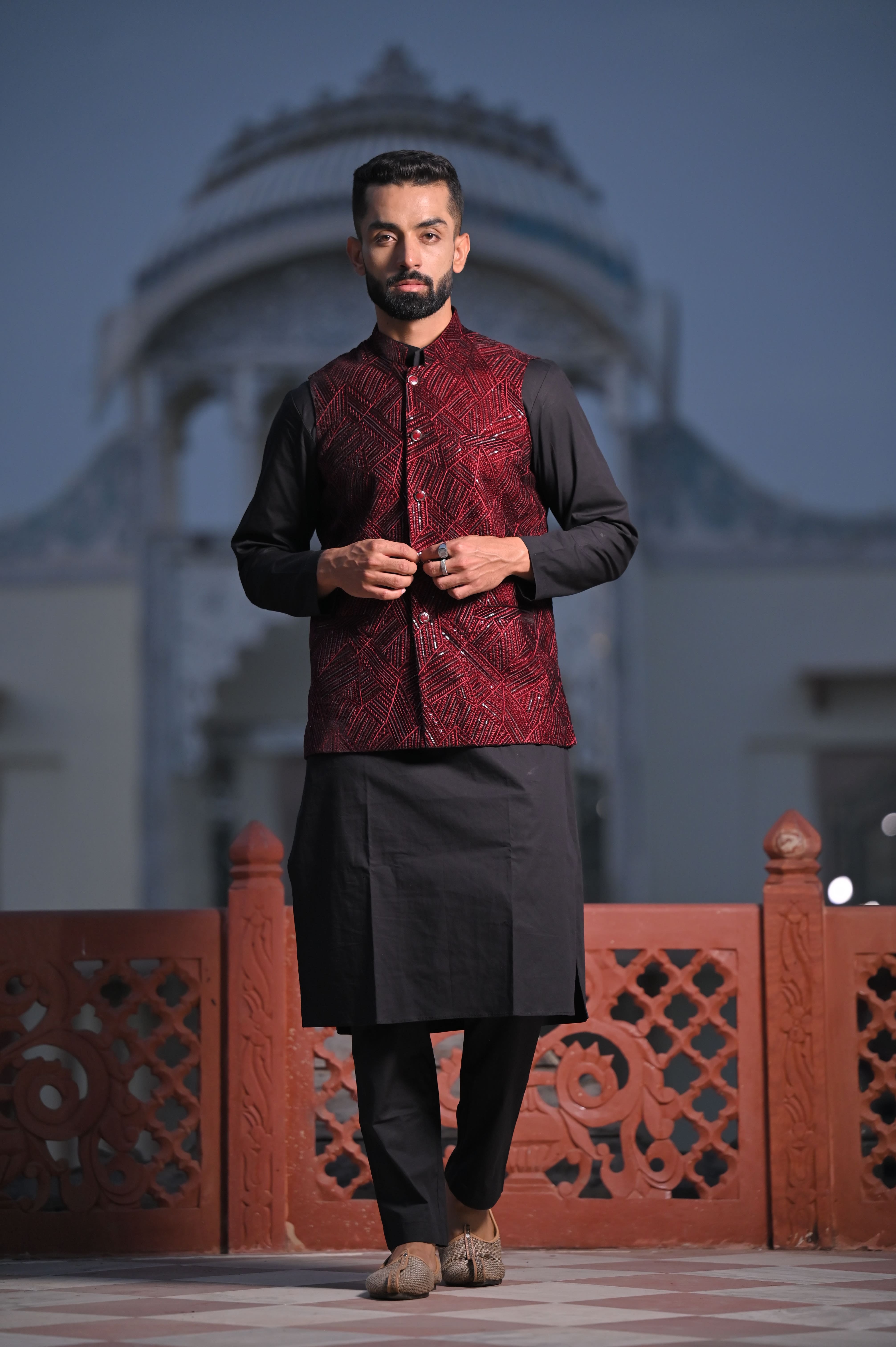 Designer Kurta Pajama Sherwani Self Design Jacket Special Occasion Men's  Outfit Koti Style Long Coat Wedding Gifts for Him - Etsy