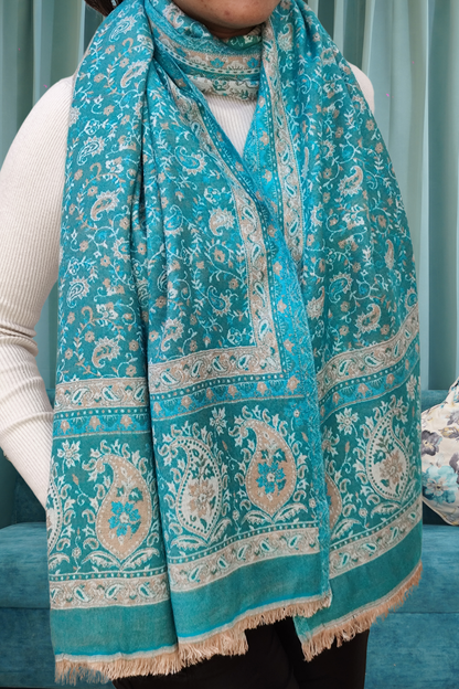 Dreamy Firozi Pashmina Stole