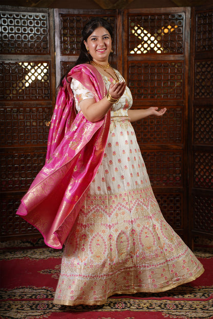 Eraya Jacquard Silk Lehenga