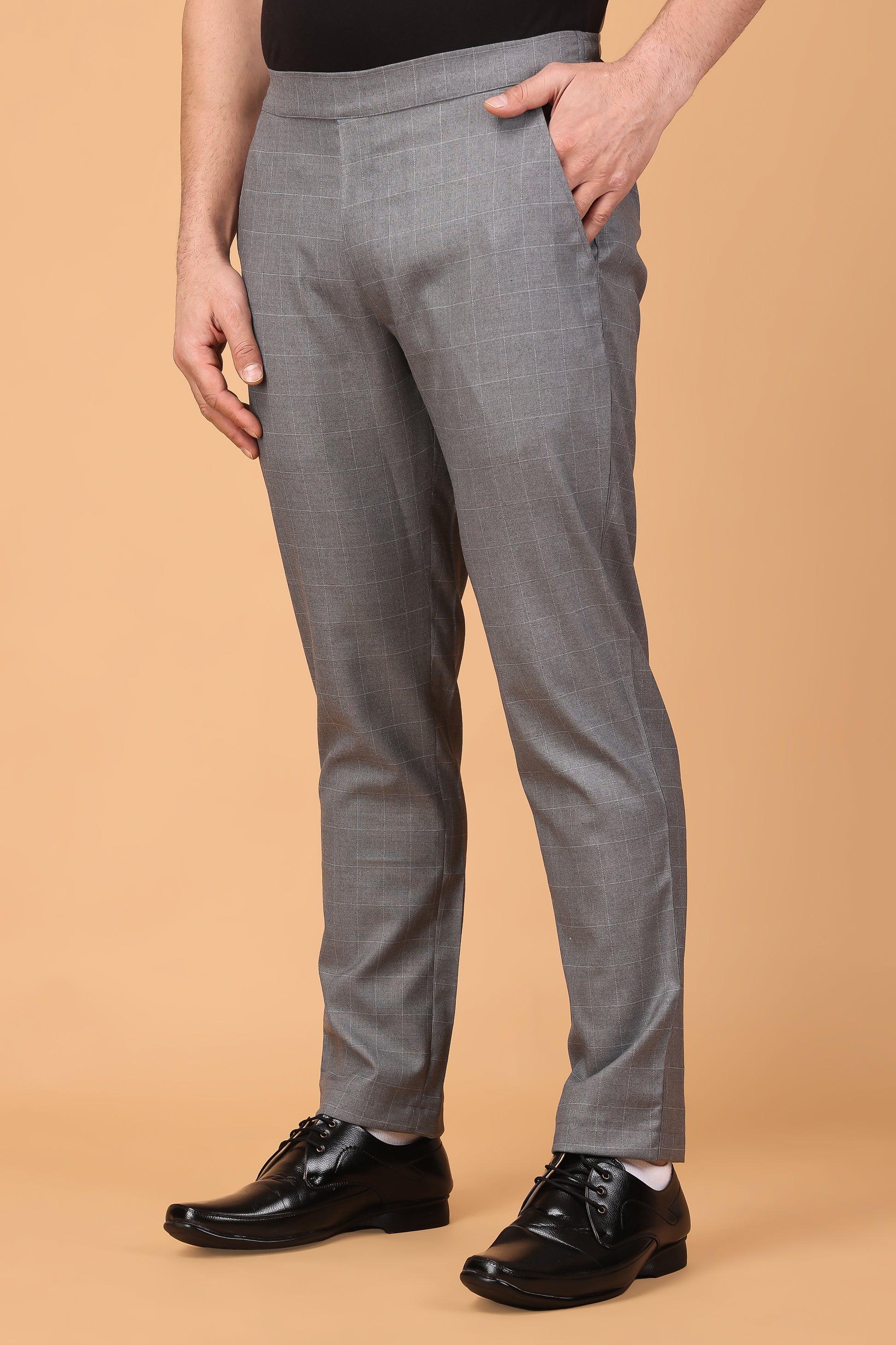 Mens Checked Trousers