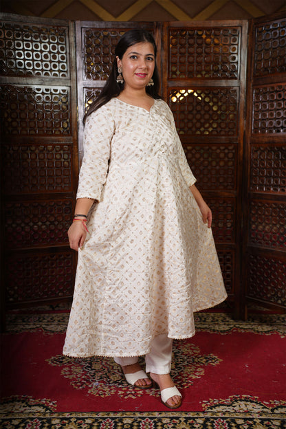 Harika Jacquard Silk Anarkali Set