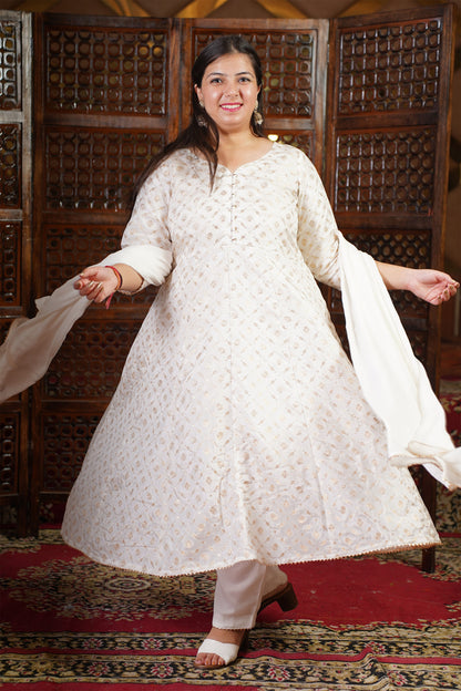 Harika Jacquard Silk Anarkali Set