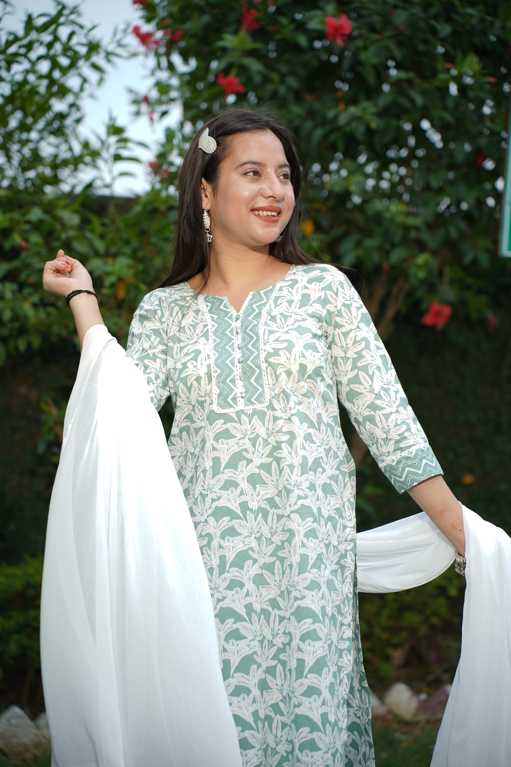 Plus Size Kurta Palazzo Set