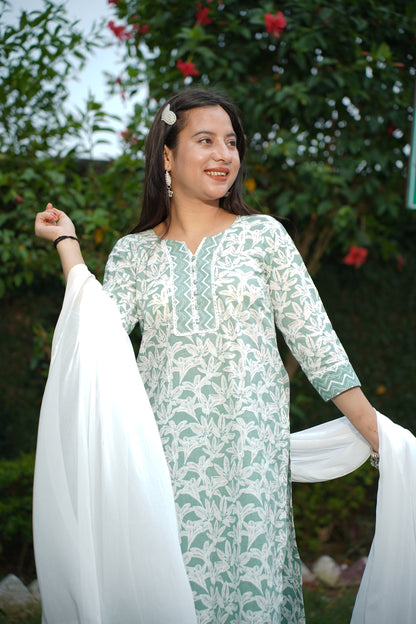 Plus Size Kurta Palazzo Set