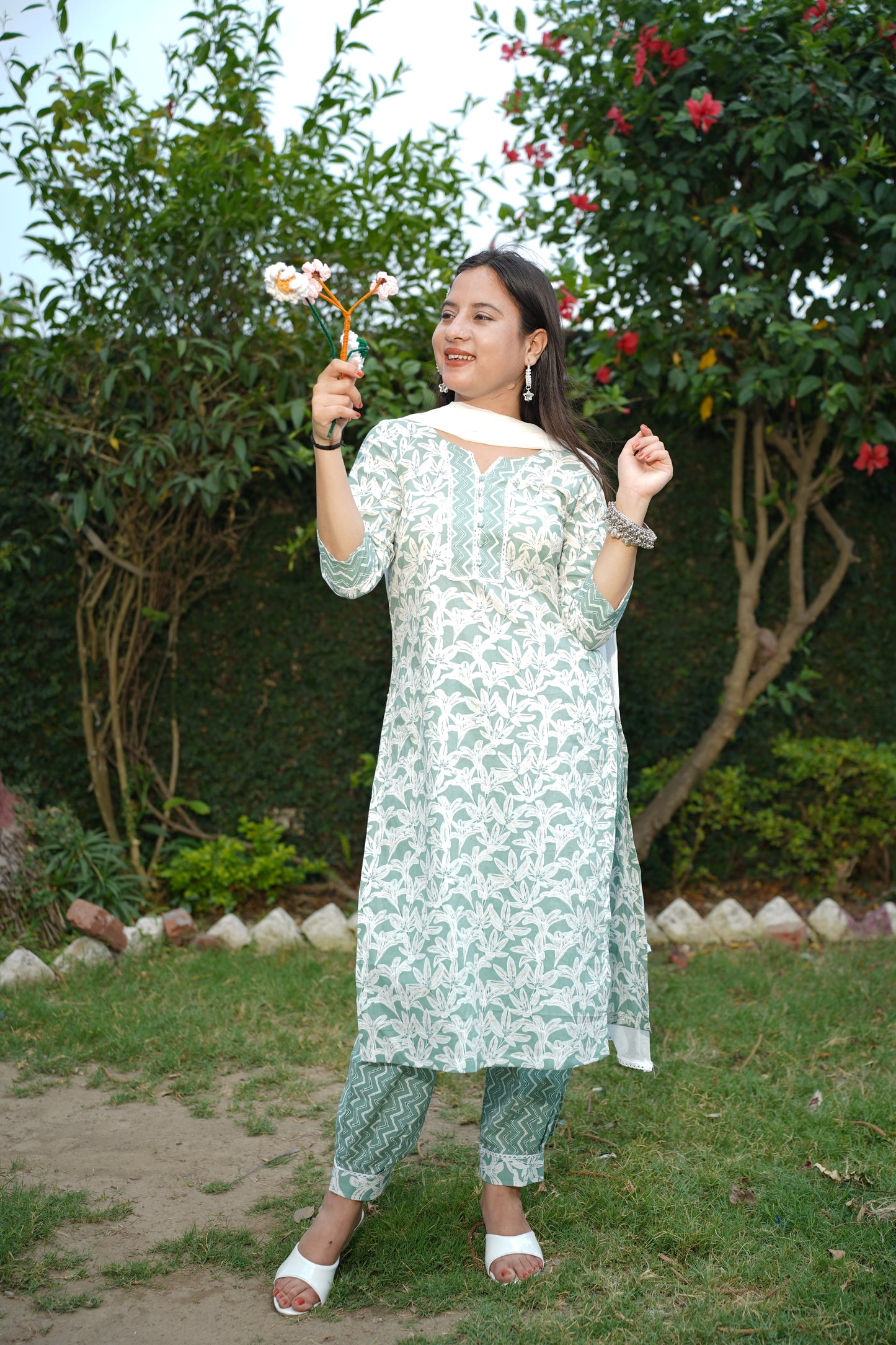 Plus Size Kurta Palazzo Set