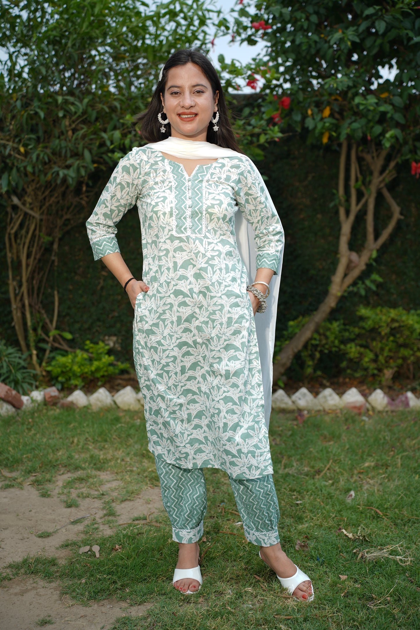 Plus Size Kurta Palazzo Set