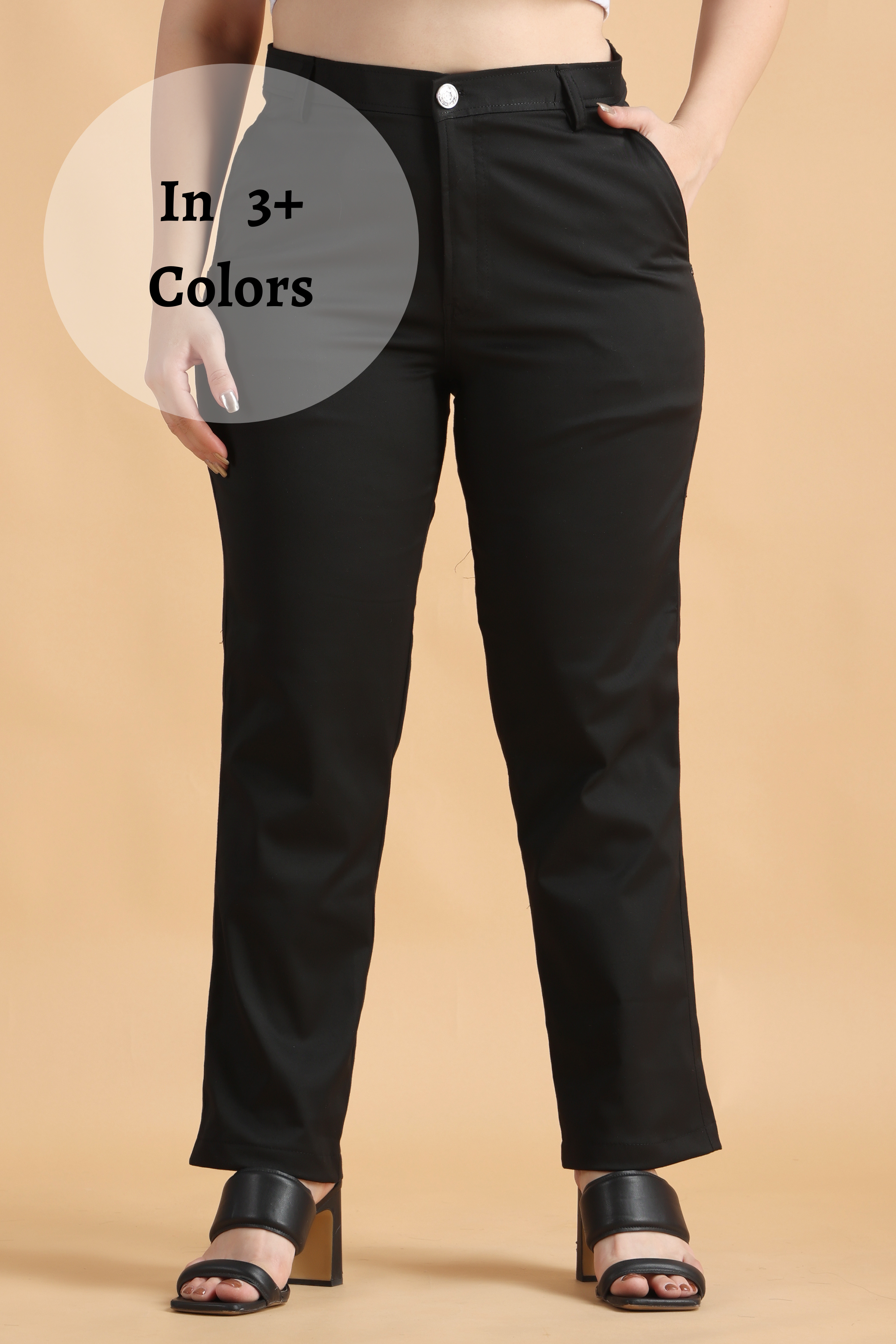 Black High Waist Straight Pants | Formal pants women, Formal trousers  women, Pants women fashion