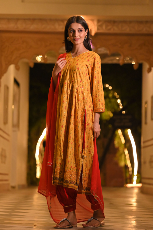 Sunshine Hues Afghani Suit Set