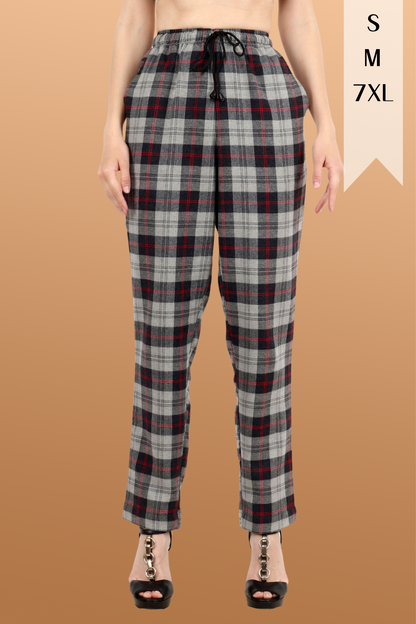 Dark Grey Checked Pajama