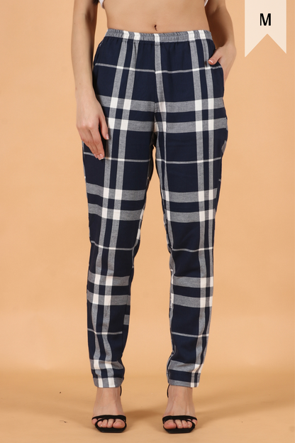 Blue Grid Woollen Pajama