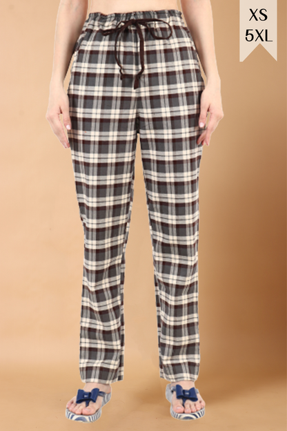 Brown Checked Woollen Pajama