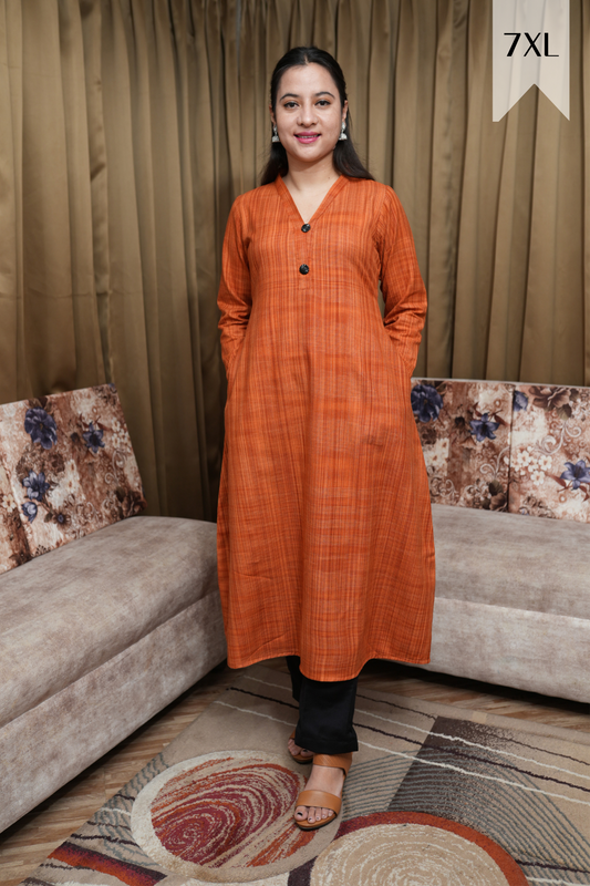 Autumn Rust Woollen Kurta Set