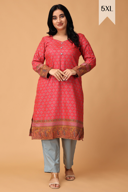 Perfect Peach Woollen Kurta