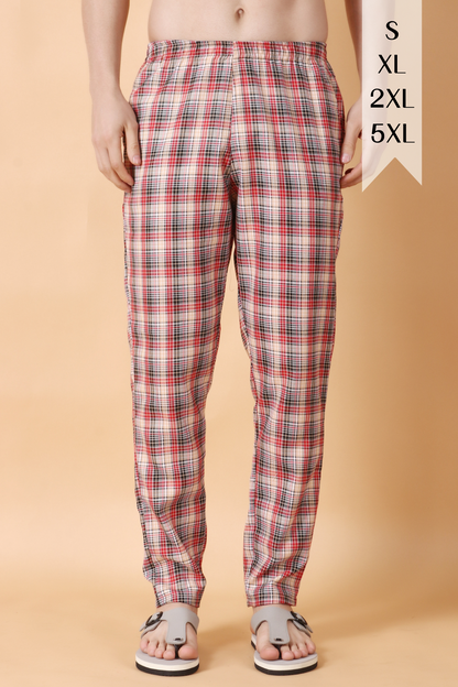 Red Grid Woollen Pajama