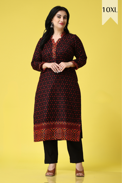 Blackout Border Woollen Kurta Set