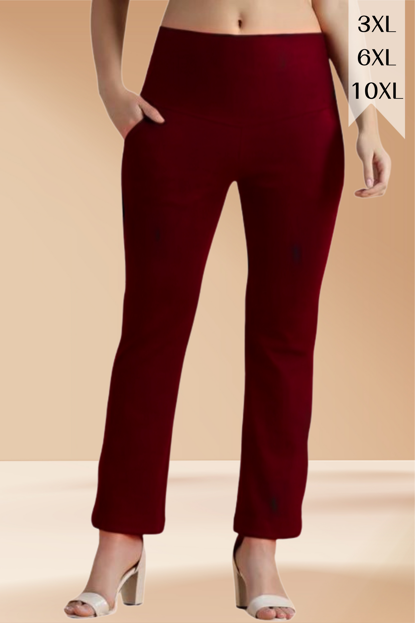 Maroon Tummy Tucker Pants