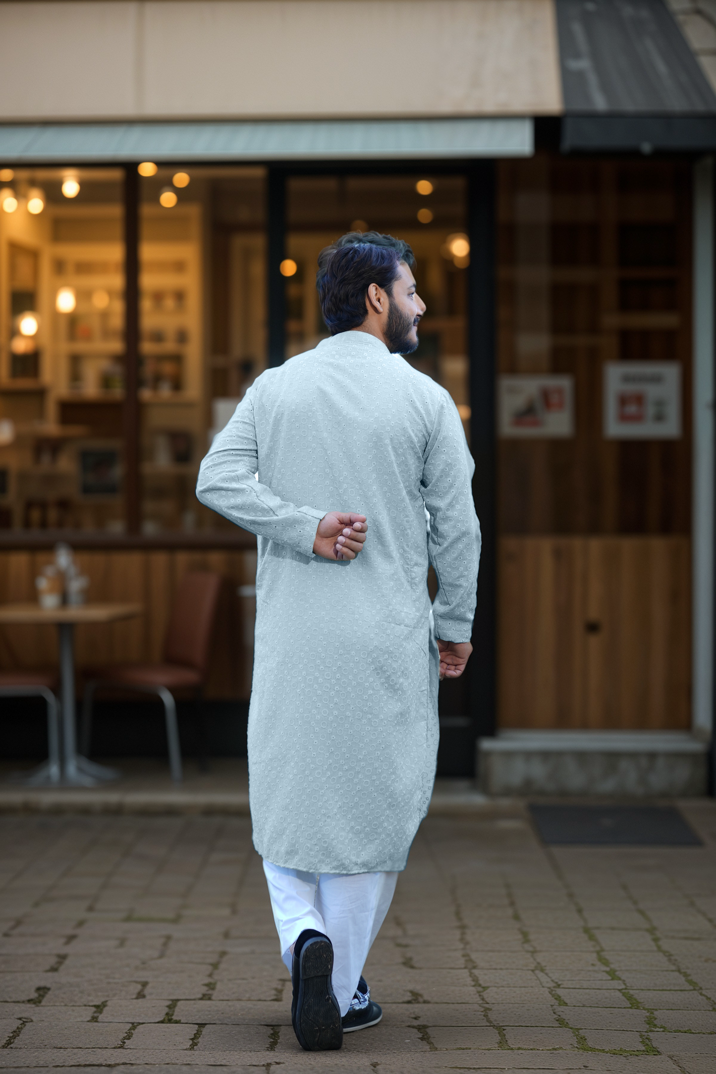 Light Blue Embroidered Kurta Pajama