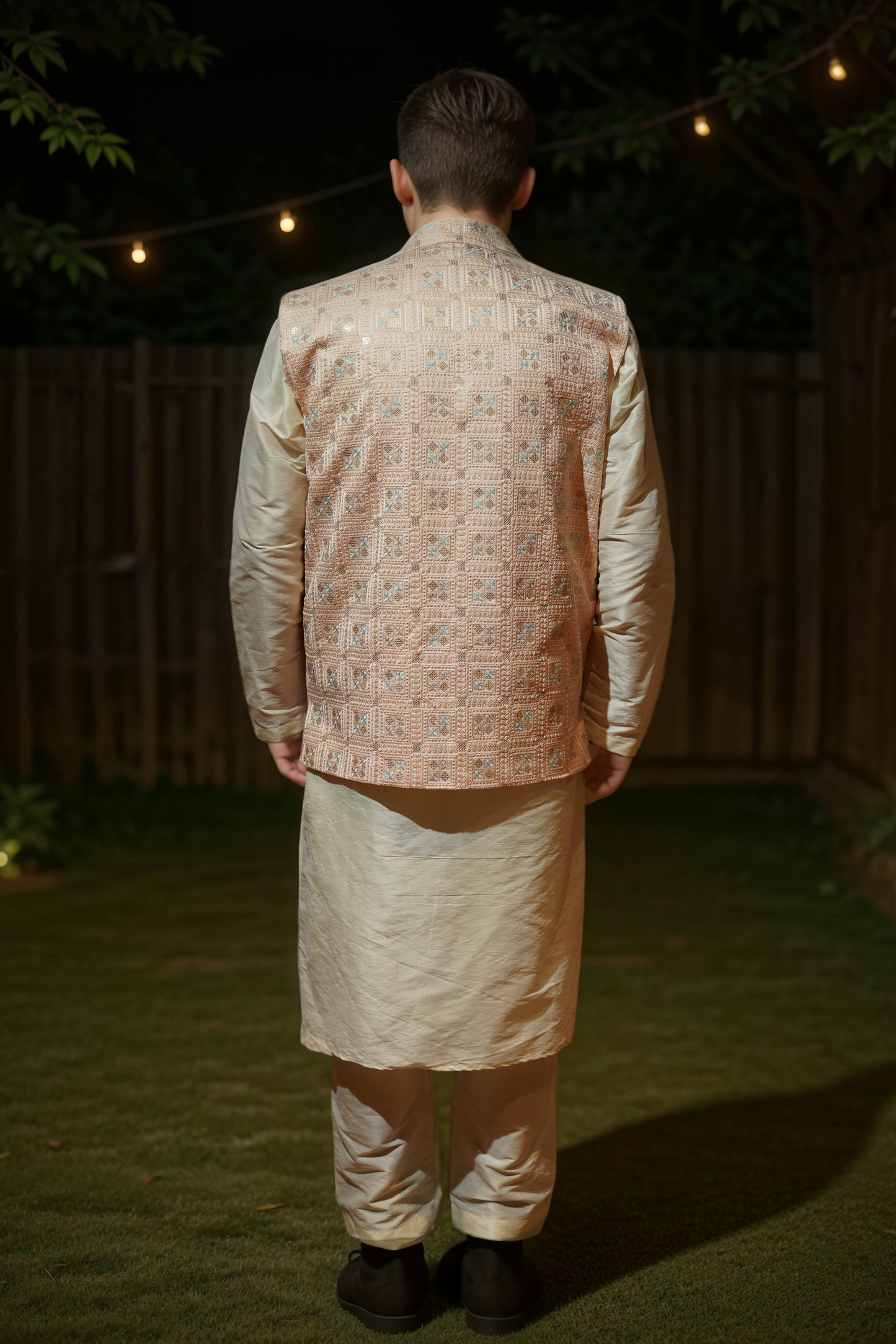 Blush Opulence Kurta Jacket Set