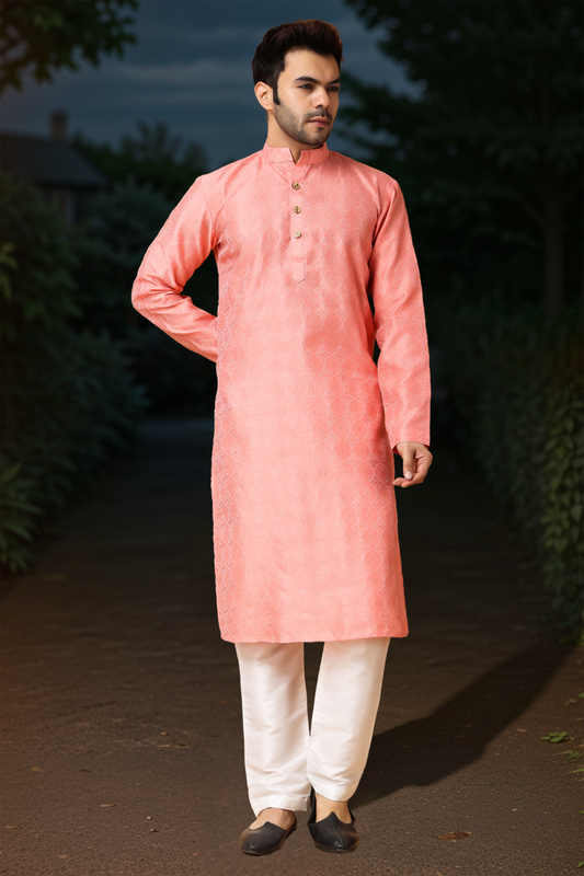 Candle Light Woven Kurta Pajama