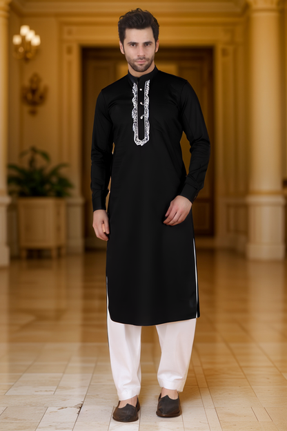 Embroidered Cotton Kurta Pajama