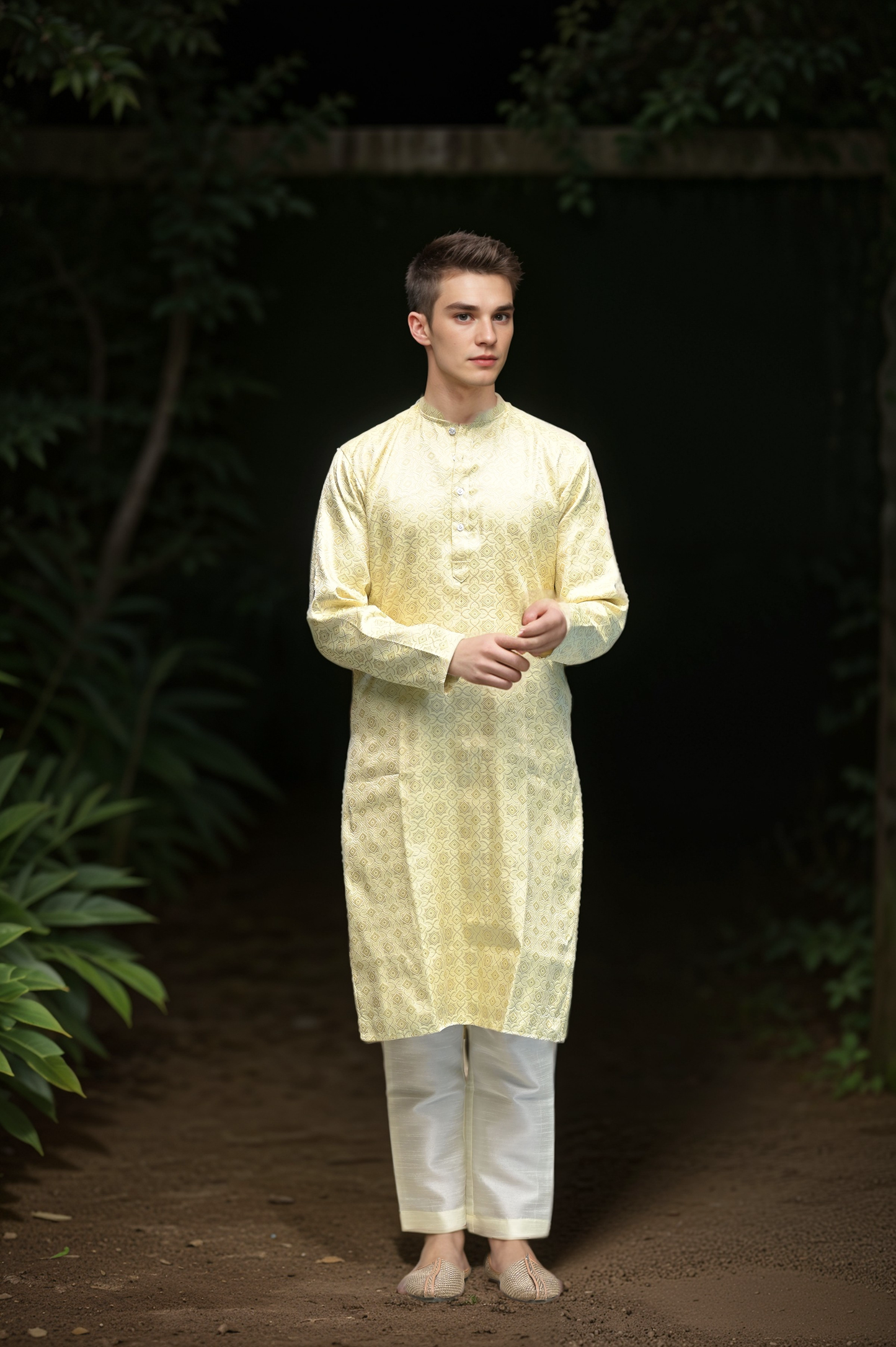 Festive Threads Brocade Kurta Pajama