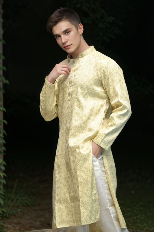 Festive Threads Brocade Kurta Pajama