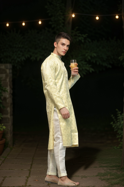 Festive Threads Brocade Kurta Pajama