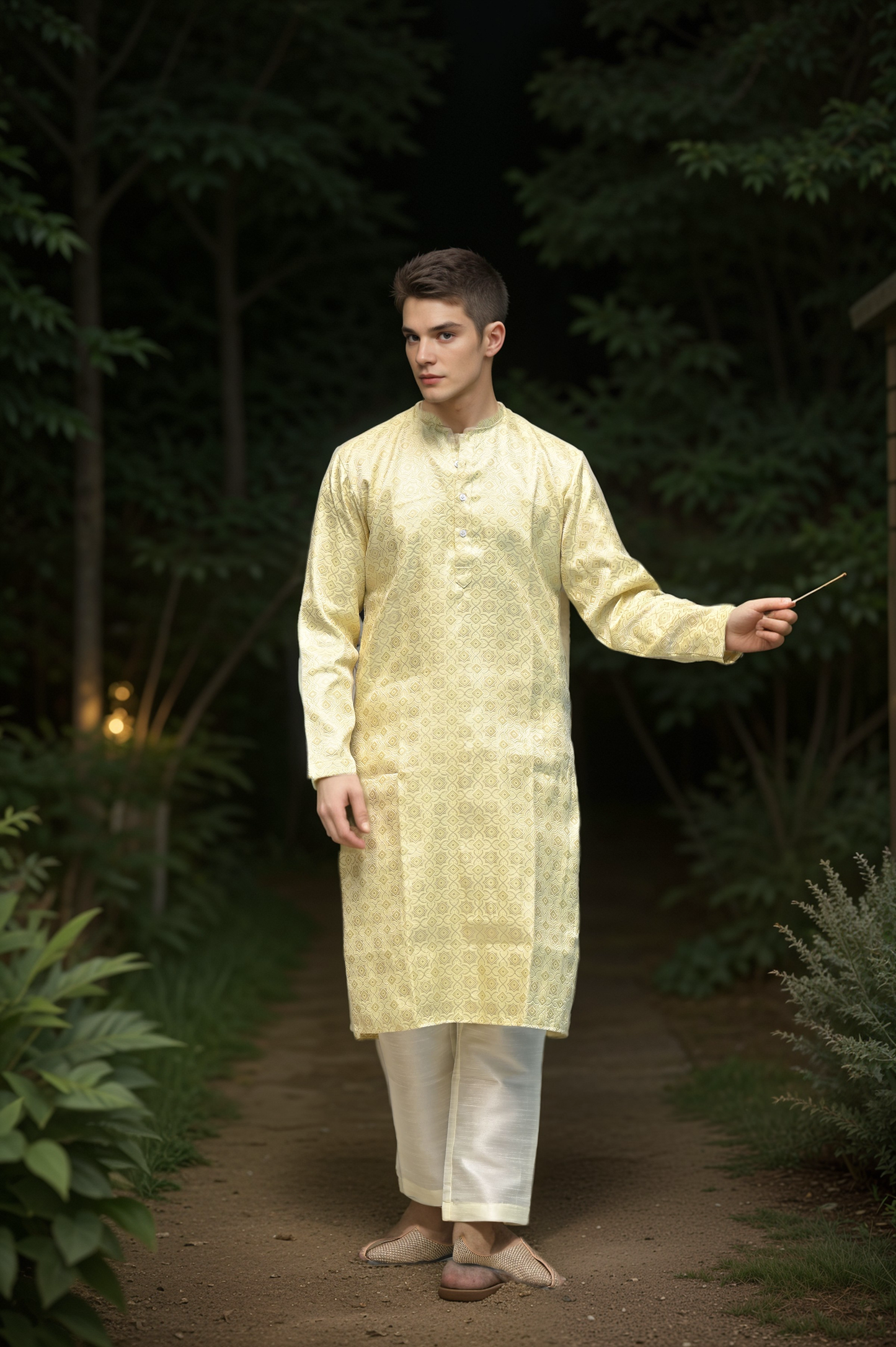 Festive Threads Brocade Kurta Pajama