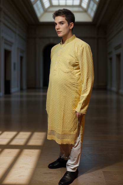 Golden Aura Sequined Kurta Pajama