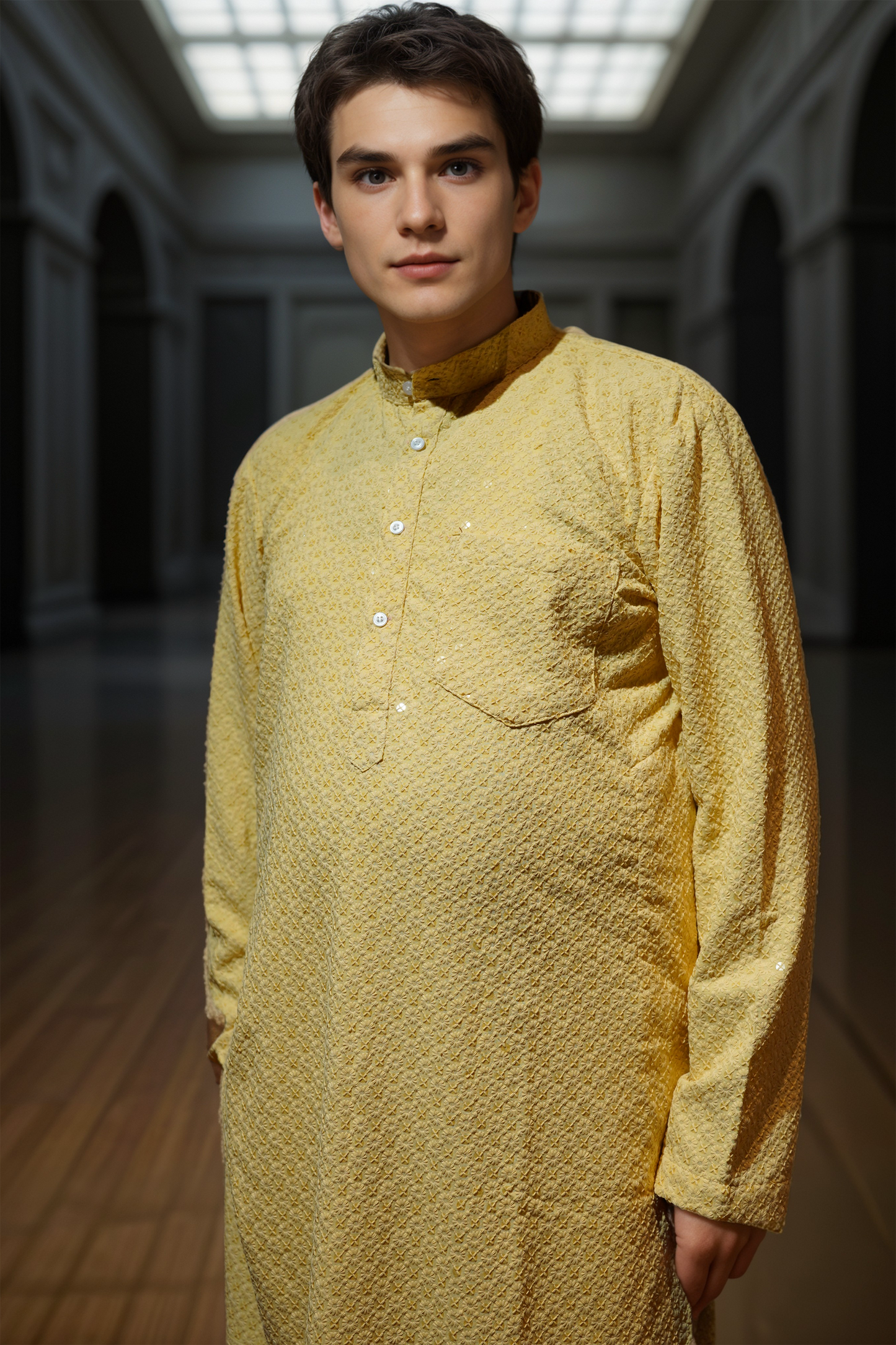 Golden Aura Sequined Kurta Pajama