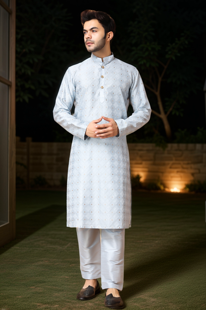 North Star Jacquard Kurta Pajama