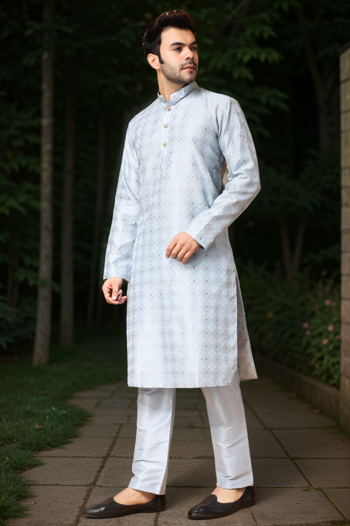 North Star Jacquard Kurta Pajama