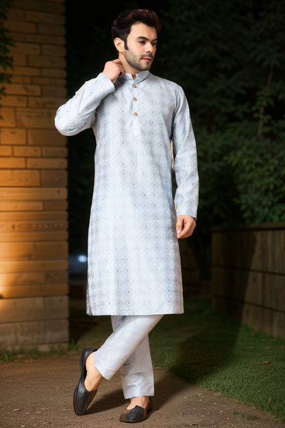 North Star Jacquard Kurta Pajama